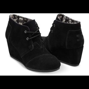 Black Suede Women’s Desert Wedges